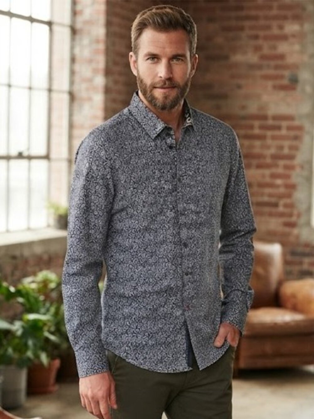 Diesel Paisley Button-Up Shirt